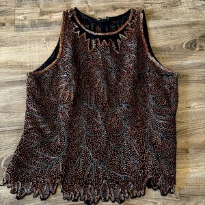 Laurence Kazar beaded detailed top M